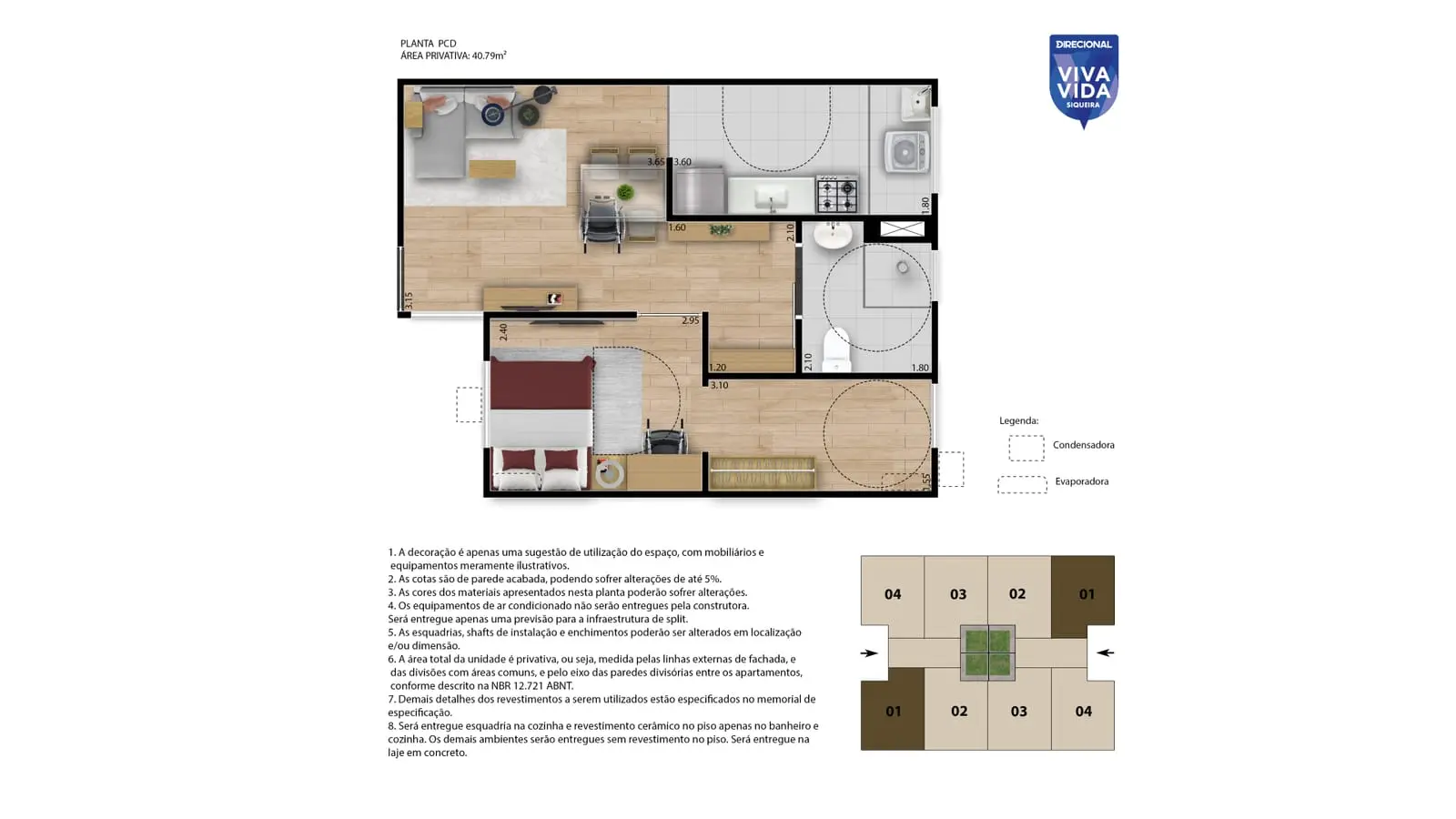 Viva Vida Siqueira: apartamentos de 2 quartos no Siqueira – foto 5