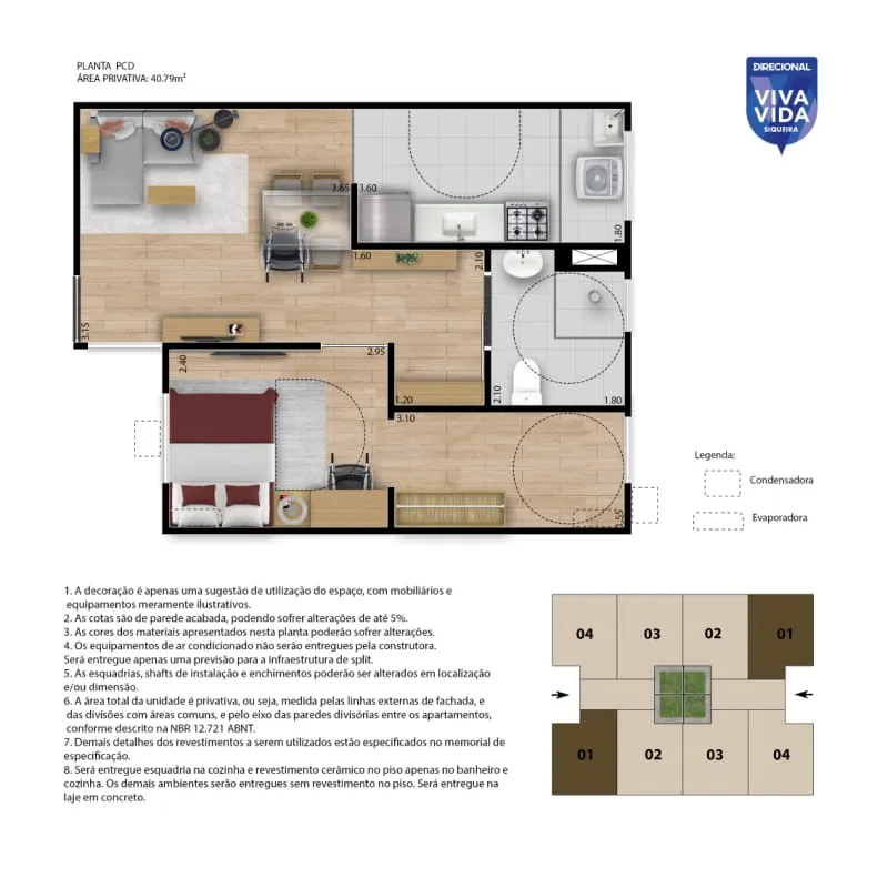 Viva Vida Siqueira: apartamentos de 2 quartos no Siqueira – foto 6