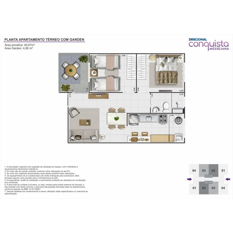 Conquista Messejana: apartamentos de 2 quartos no Messejana – foto 6